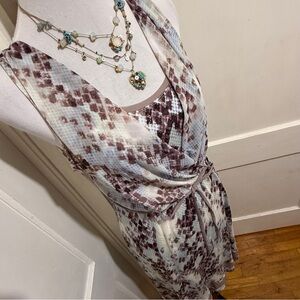 Simply Vera Vera Wang Brown and Cream Patterned Garment